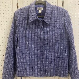 Style & Co. Purple Textured Blazer